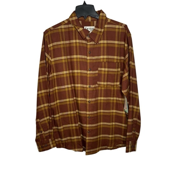 NWT Marmot Men's Fairfax Novelty Light Weight Flannel Chocolate Medium - Picture 2 of 13